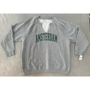 Threads On 9th Women’s Gray Amsterdam Crewneck Sweatshirt Size XL